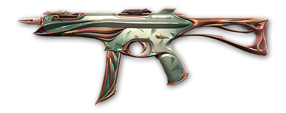 Sovereign Stinger · Variant 1 Gold · Valorant weapon skin